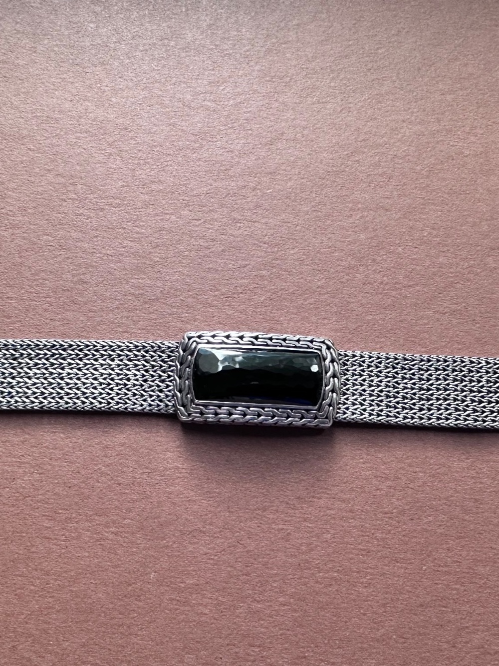 John Hardy Bracelet, Silver and Black Sapphire